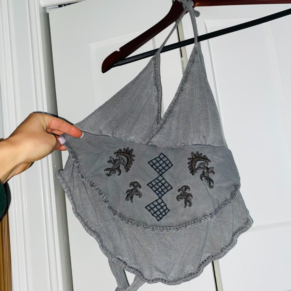 Light Gray Halter Top